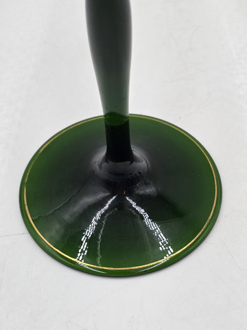 Set Of 5 Theresienthal Enameled Hock Stemware Wine Glass W Grapes & Leaves C1920