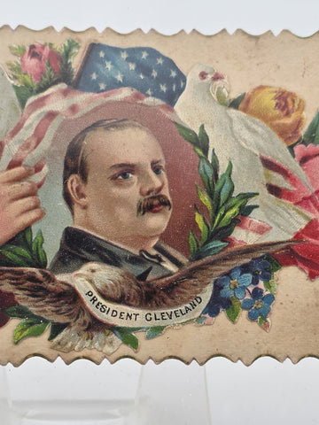 1880s-1890s Grover Cleveland 22nd & 24th U.S. President Decorative Calling Card