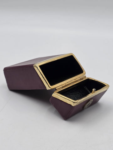Rare Vintage Christian Dior Leather Monogram Cigarette Case Holder 1970s.