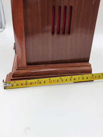 BEAUTIFUL ESKA WIND UP ESKA SHELF MANTEL CLOCK BRAZIL WESTMINSTER CHIMES. As-is.