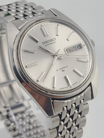 Seiko Watch Automatic 21 Jewels Vintage Mechanical Wristwatch 7006 8000 Rare