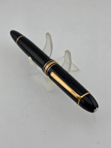 Montblanc 149 Fountain Pen, Tri-color 18C Broad Nib, late 1960s-Exc Condition
