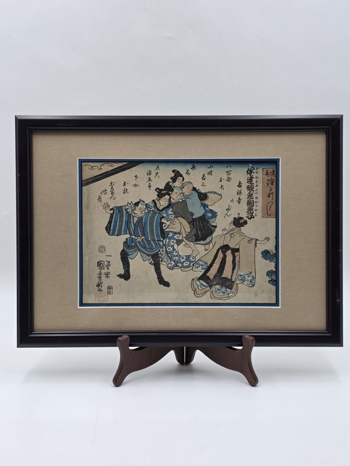 Original Utagawa Kuniyoshi Edo Period Japanese Woodblock Print Ukiyo-e c1850