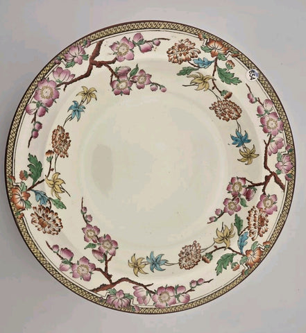 Rare Antique Set of 4 1882 & 83 Wedgwood Queensware dinner plates. VG Condition