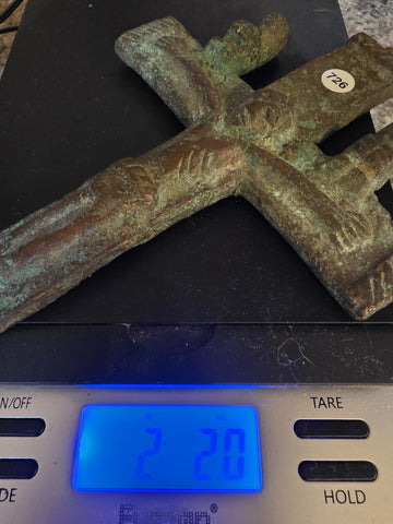 Antique Ethiopian Bronze Cross Crucifix Processional 18th C Coptic Christian