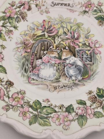 Vintage Brambly Hedge Royal Doulton “summer" Tea Cup & Plate. Cracked Cup.