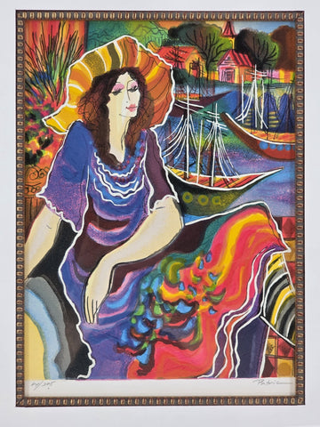 Patricia Govezensky Signed Limited Edition Serigraph 64/375 Framed Color W COA