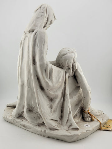 Capodimonte Benacchio Triade La Pietat De Michelangelo porcelain statue Signed.