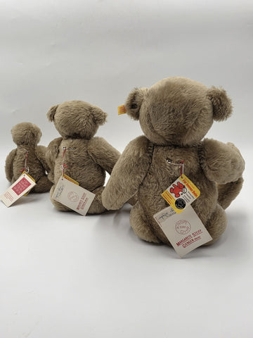 Rare Set Of 3 1982 Steiff Museum Teddy Bear Hand Signed Mohair Giengen Brenz