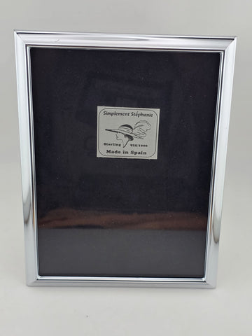New Simplement Stephanie Sterling Silver 925 Picture Frame Spain 6x8 W Box.