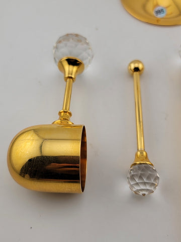 ViSet Of Valerio Albarello 24k Gold Electroplated Swarovski Crystal Cocktail Set