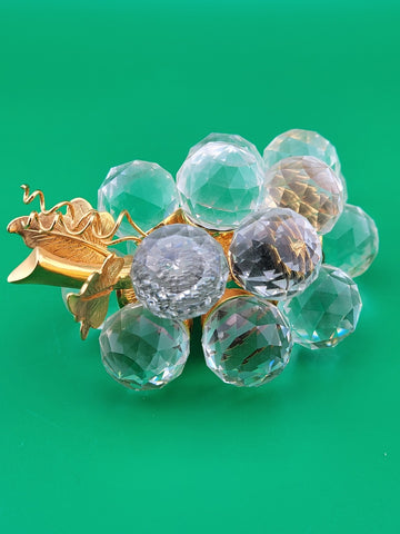 Vintage Swarovski Silver Crystal Figurine 15 Grape Grapes Cluster Marked Logo