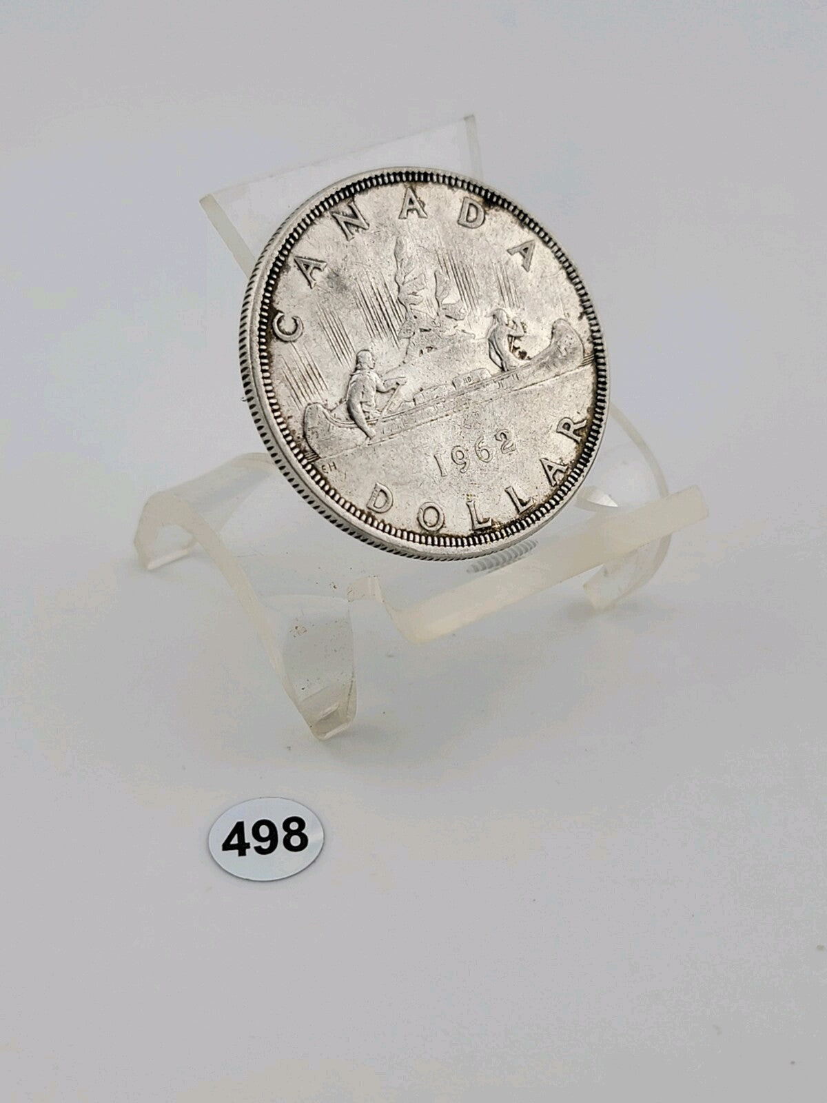Vintage 1962 Canadian $1 Voyageur Silver Dollar $1 Coin. Elizabeth II Coin.