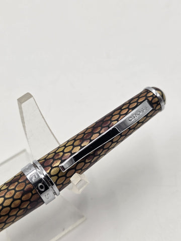 Cross Torero Desert Diamondback Leather, Ballpoint Pen, with Chrome Appointments