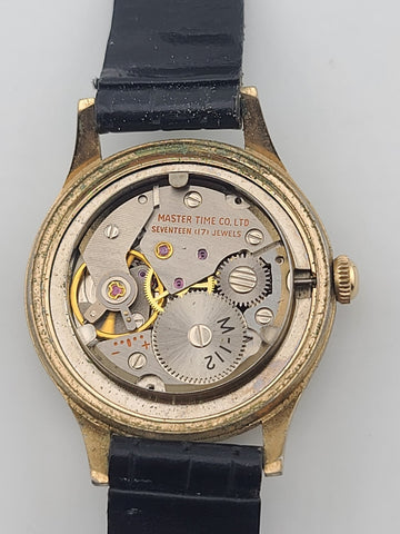 Helbros "Invincible" 34mm Beige Dial Gold Plated Manual Wind Men Watch. Working.