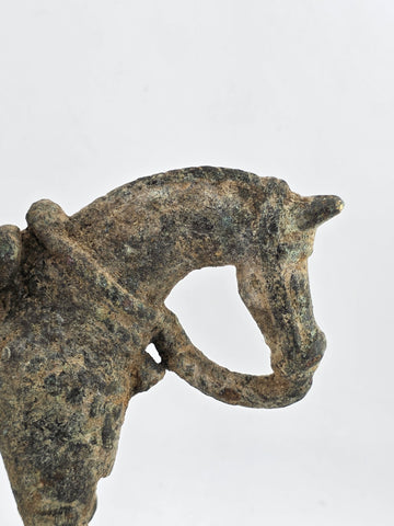 RARE ANTIQUE C 1920 EQUESTRIAN FIGURE BRONZE KOTOKO PEOPLE CHAD CENTRAL AFRICA