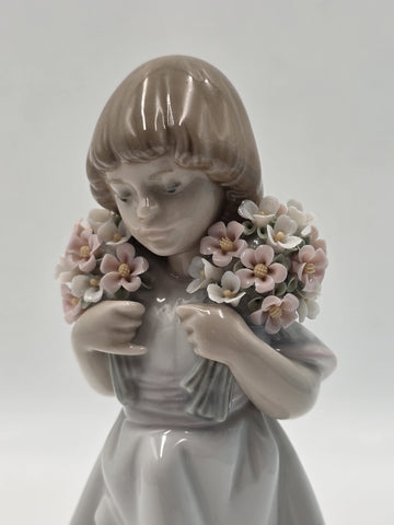 Lladró 7603 Spring Bouquet 1987 Limited Edition Collector's Society Piece w/Box