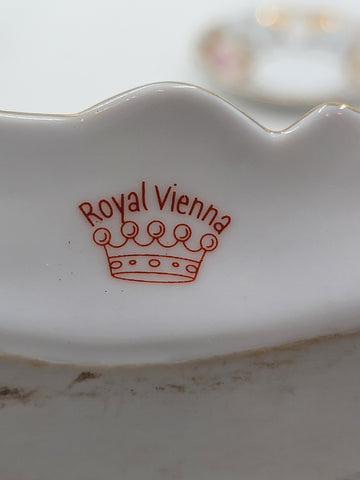 Stunning Antique Royal Vienna Ceramic Tea Service for 2 Hand Painted.