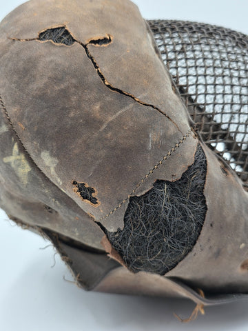 Rare One Of A Kind Antique Late 1800s Wire And Leather Fencing Mask