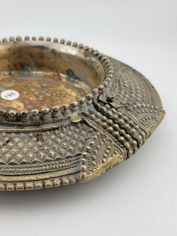 Rare Antique 19th c. African Tribal Bronze Slave Anklet Bracelet Bangle Ashtray.