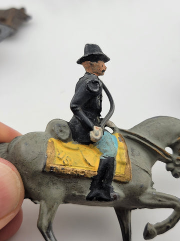 Large Lot Of Antique Britains Detailed Civil War/ Indian Toy soldiers lead metal