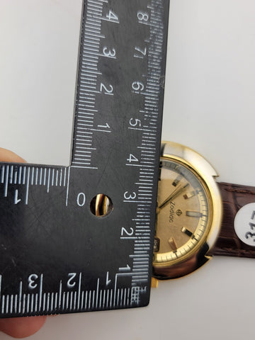 Rare Vintage 1970’s Mechanical Gold Tone Zodiac UFO Date Watch. Working Cond.