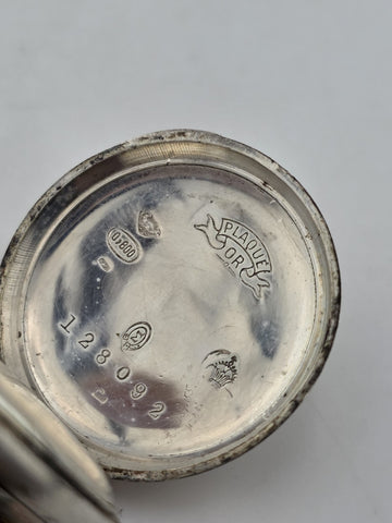 Antique 1890's Swiss Solid 800 Silver Pendant Pocket Watch Enamel Dial. Works.