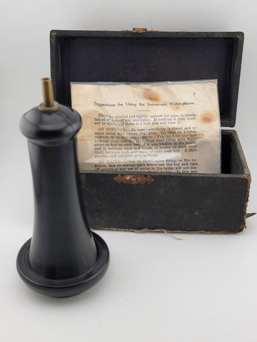 Ultra Rare One Of A Kind W.S. DARLEY CO. BAKELITE SONOSCOPE WATER PHONE AND CASE
