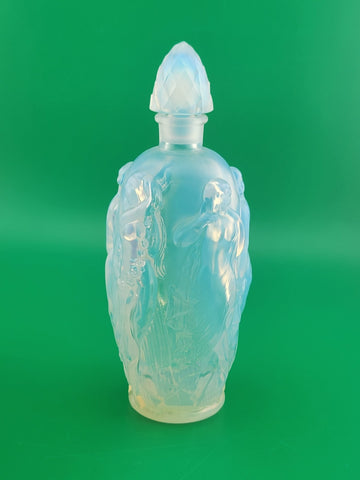 New Vintage Sabino Opalescent Art Glass Perfume Scent Bottle Nudes France
