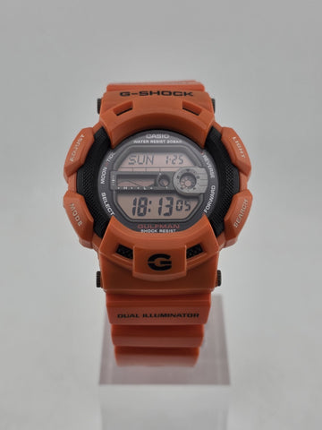 Vintage Casio G SHOCK G-9100R GULFMAN RESCUE STOCK WATCH Men in Rescue Orange