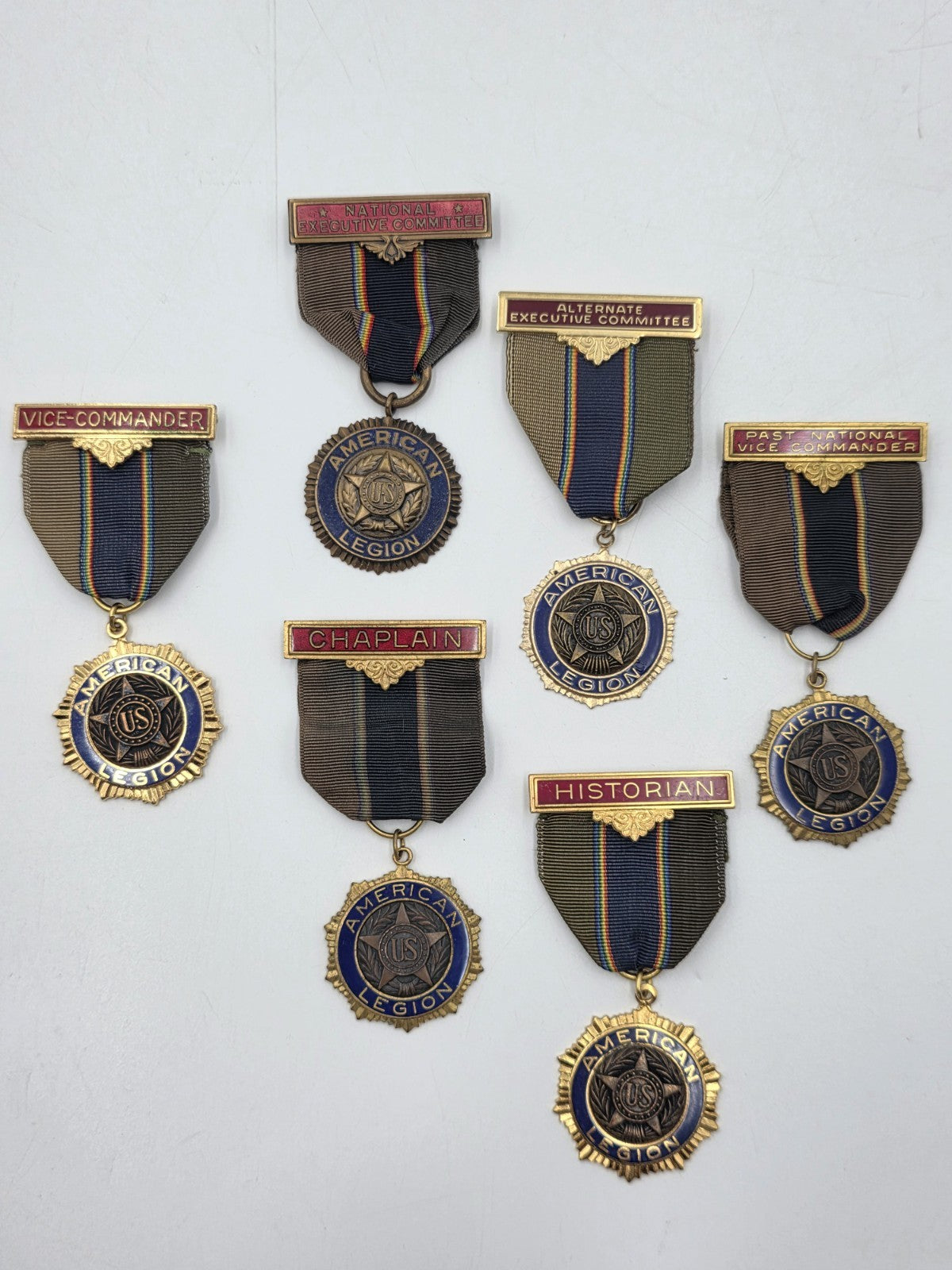 Vintage American Legion Officer Medals National Executive Vice Commander Lot
