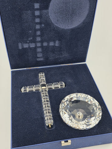 Swarovski Crystal The Cross of Light Clear Religious Decor #285865 Mint Cond.