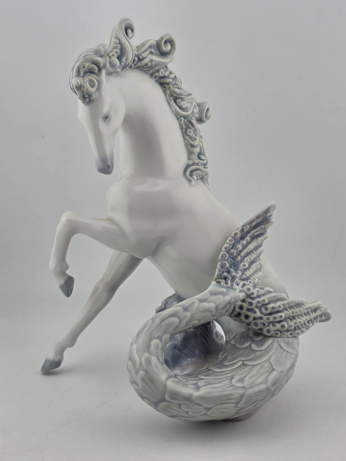 Ultra Rare Lladro Spain Retired 01008063 TRITON I -Glazed Finish Ltd. Ed. Mint.