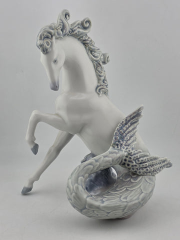 Ultra Rare Lladro Spain Retired 01008063 TRITON I -Glazed Finish Ltd. Ed. Mint.