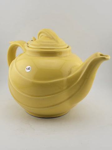 Antique  1930's Collectible HALL Canary Yellow  Art Deco Shape Teapot. VG Cond.