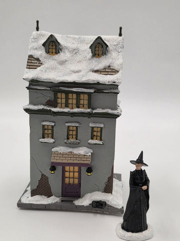 Hawthorne Village Harry Potter Slug & Jiggers McGonagall COA Lighted NEW. Works