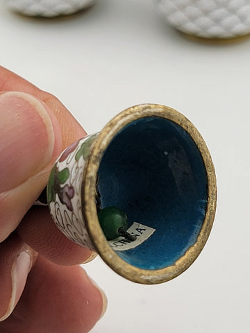 Gorgeous Assortment Of Mid Century  Cloisonne Including 2 VASES & 2 Baby Bells.