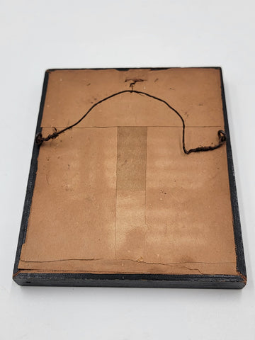 Rare Antique 19th C Silhouette Of Lady In Wooden Frame. Hand signed E. Stone.