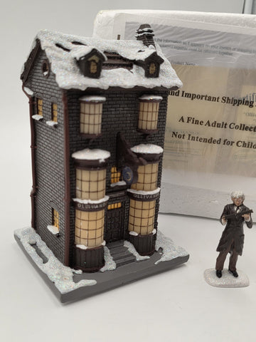 Harry Potter Hawthorne Village Ollivanders Wand Shop Garrick Ollivander COA