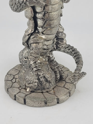 Ltd Ed. Fellwolf Pewter Dragon Goblet Fantasy Chalice Red Stones Signed 374/1000