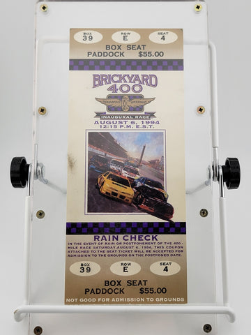 Inaugural Race Brickyard 400 Unused Participant Ticket August 6 1994 Gordon Won