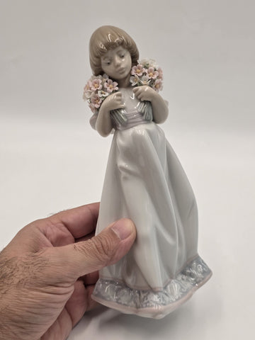 Lladró 7603 Spring Bouquet 1987 Limited Edition Collector's Society Piece w/Box