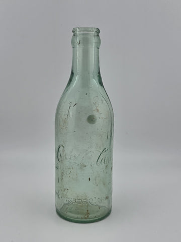 Rare Antique C1907 Straight Side Coca-Cola Bottle Greensboro NC Aqua Glass