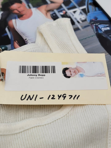 Rare Authenic Jhonny Depp Screen Worn Tanktop From Movie " Public Enemies" W COA