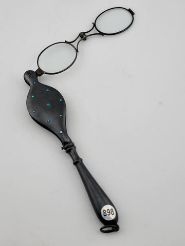 Antique 19th Century Gunmetal Foldable Opera Pocket Spectacles. Excellent Cond.
