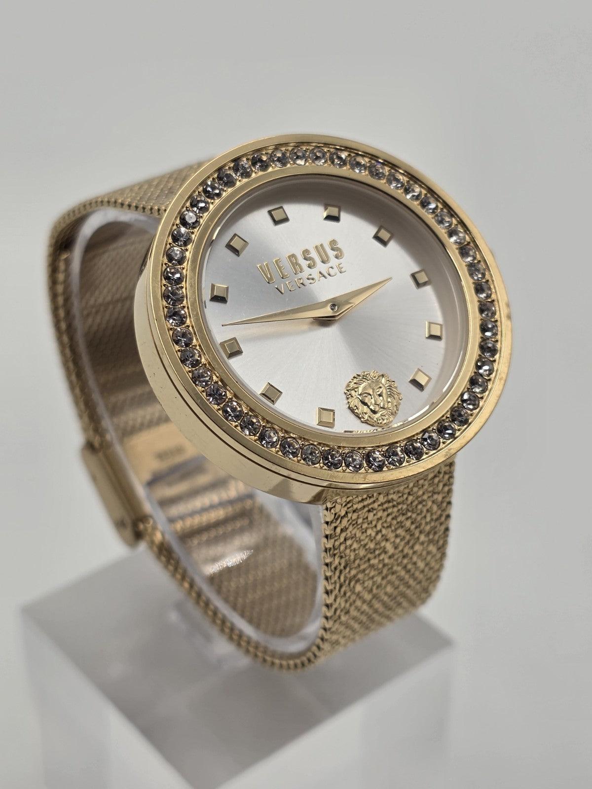 Versus Versace Carnaby Street Crystal Gold Mesh Women's 40mm Watch VSPCG3221