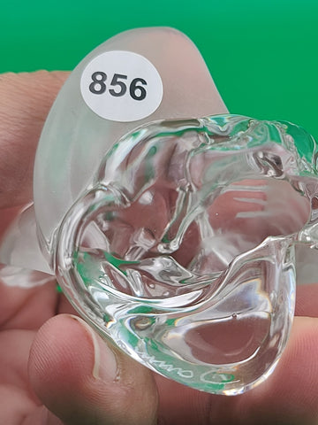 Pair Of Vintage Daum France Crystal Cherubs Angels Signed. Mint Condition Signed
