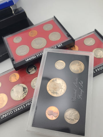 Lot of 4 United States Proof Sets 1980 1981 1982 1983 Original Package Complete