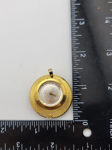 Rare Vintage Caroline 17 jewel pendant Swiss watch. Working Condition. No Chain