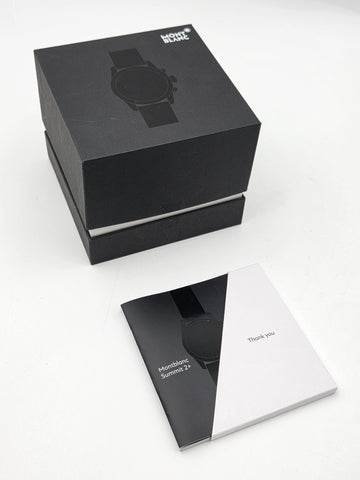 Genuine Montblanc Summit 2+ Smartwatch Original Box Case w/ Manual & Inserts OEM